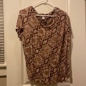 Chicos snakeskin shirt